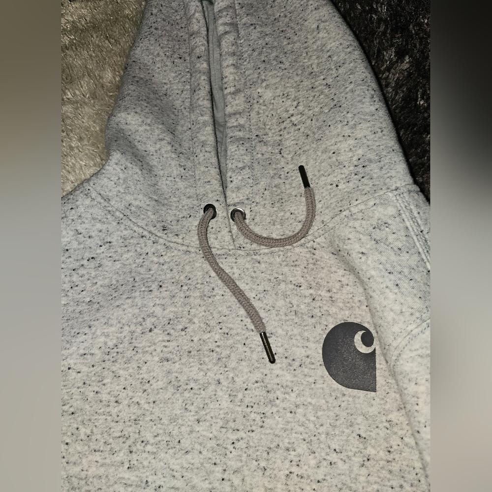 Carhartt Gray Hoodie with Logo Womens Size Small - Picture 4 of 9